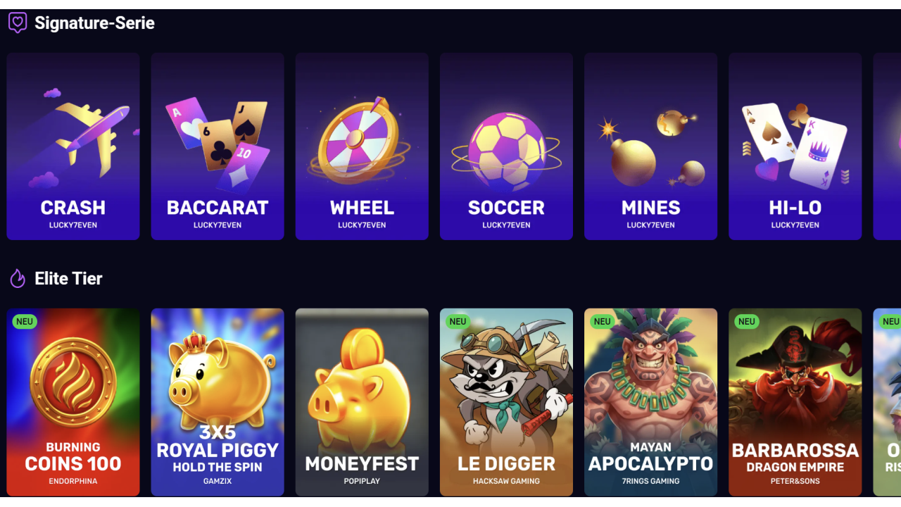 Lucky 7 casino games